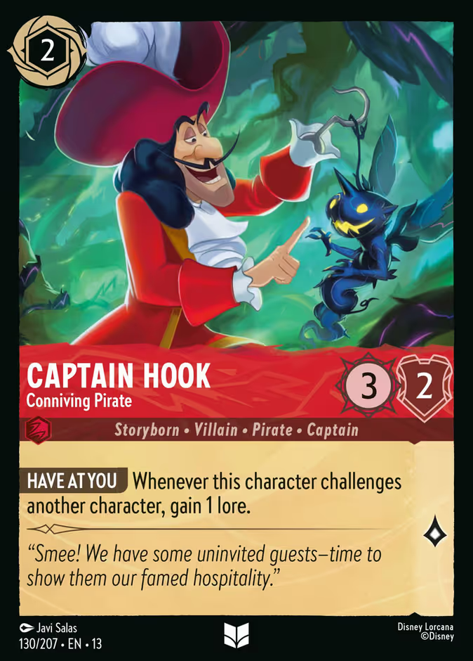 Captain Hook - Conniving Pirate (130/204 - Attack of the Vine!) Uncommon