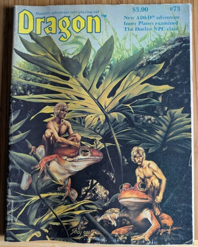 Dragon Magazine #73 (USED) Inner Plane cube insert. "Forest of Doom" AD&D module.