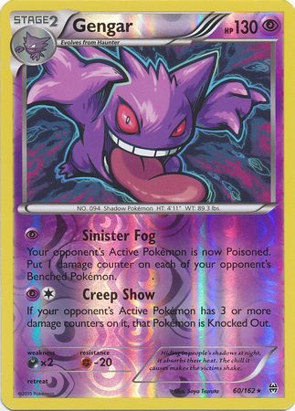 Gengar - 060/162 (BKT) Near Mint Reverse Holo
