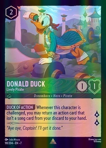 Donald Duck - Lively Pirate (Archazia's Island - 098/204) Rare