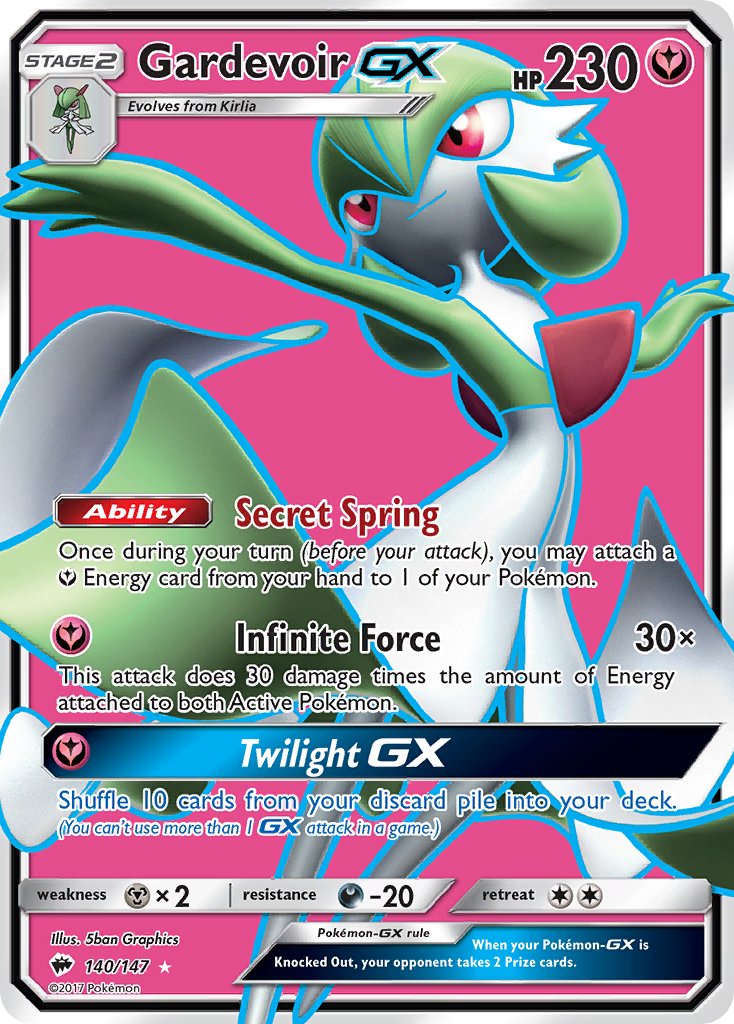 Gardevoir GX (Full Art) - 140/147 (SM:BUS) Ultra Rare - Near Mint Holofoil