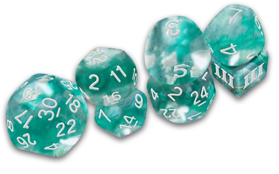 Dungeon Crawl Classics: Thracian Azure Swirl Dice