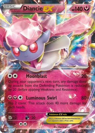 Diancie EX - XY43 (XY:PR) Promo - Light Play Holofoil