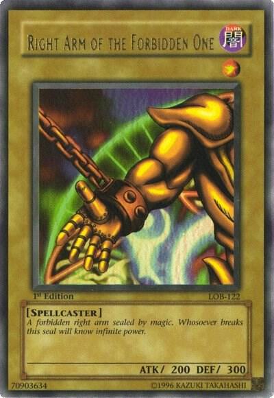 Right Arm of the Forbidden One (LOB-122) Heavy Play