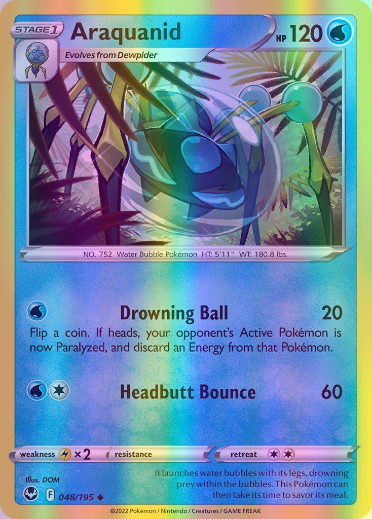Araquanid - 048/195 (SWSH12) Uncommon - Near Mint Reverse Holofoil