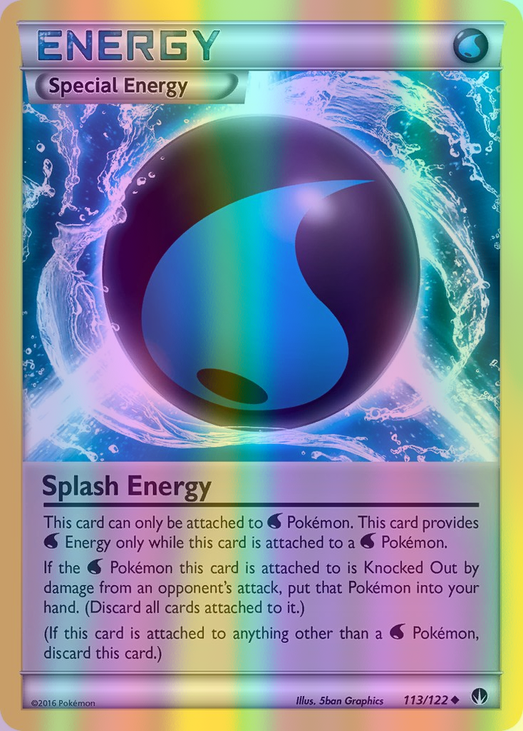 Splash Energy - 113/122 (BKP) Uncommon - Near Mint Reverse Holofoil