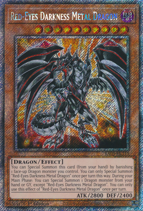 Red-Eyes Darkness Metal Dragon (RA03-EN212) Platinum Secret Rare - Near Mint 1st Edition