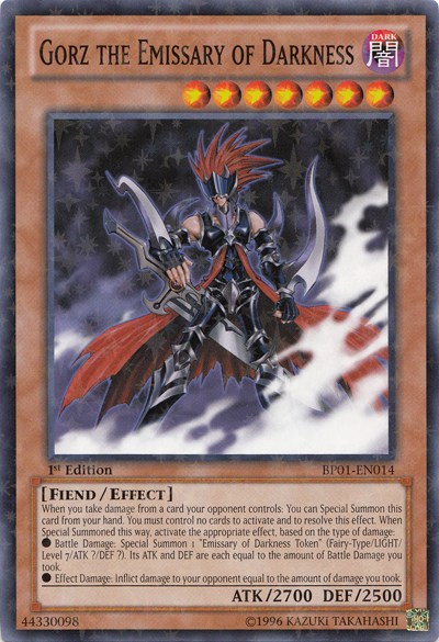 Gorz the Emissary of Darkness (Starfoil) (BP01-EN014) Starfoil Rare - Near Mint 1st Edition