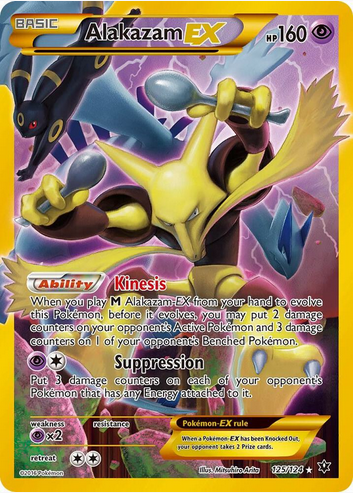 Alakazam EX - 125/124 (FCO) Secret Rare - Moderate Play Holofoil