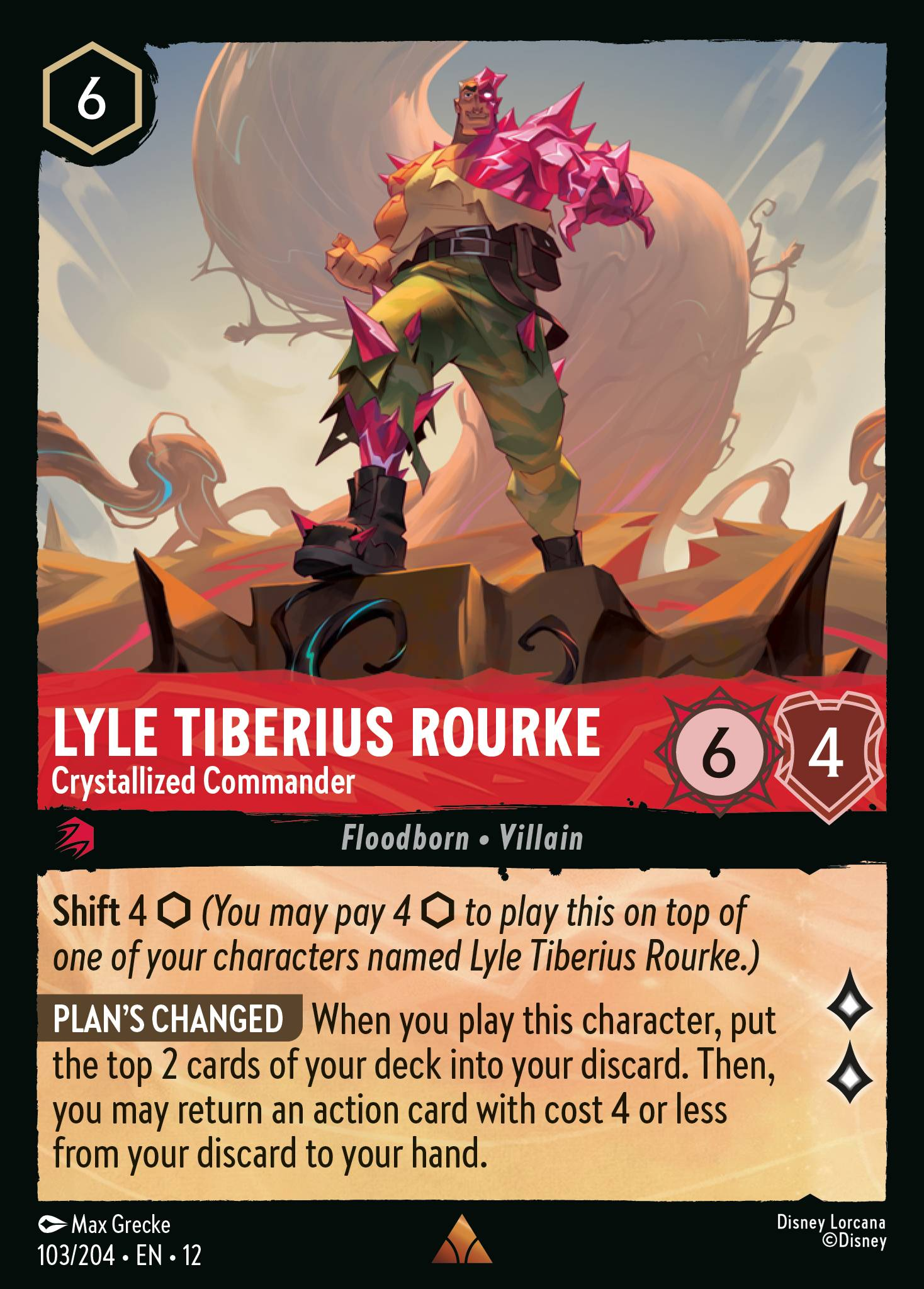 Lyle Tiberius Rourke - Crystallized Commander (Wilds Unknown - 103/204) Rare