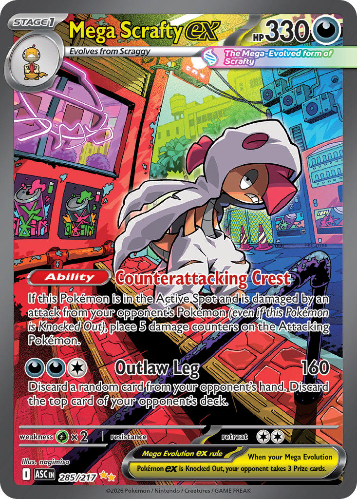 Mega Scrafty ex - 285/217 (ASC) Special Illustration Rare