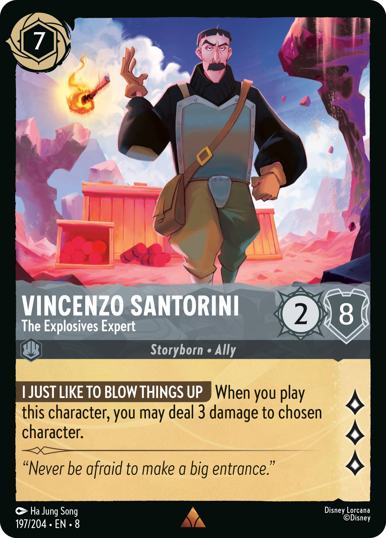 Vincenzo Santorini - The Explosives Expert (Reign of Jafar - 197/204 ) Rare
