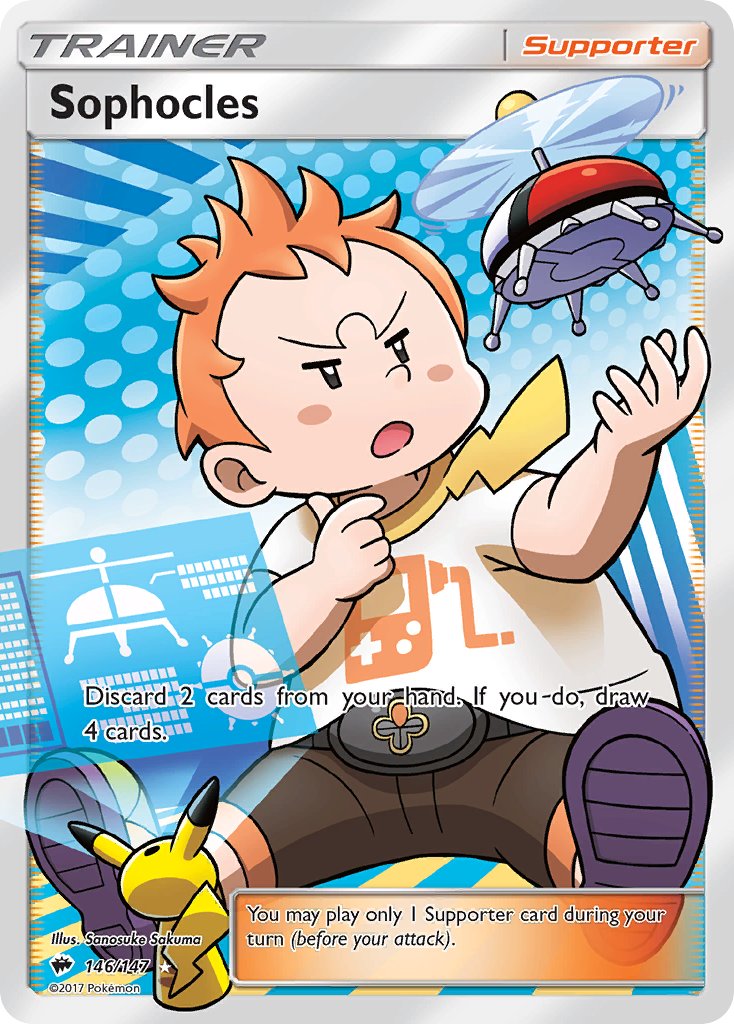 Sophocles (Full Art) - 146/147 (SM:BUS) Ultra Rare - Near Mint Holofoil