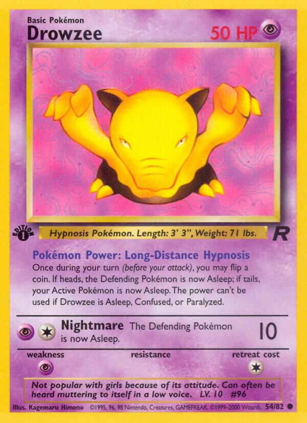 Drowzee - 54/82 (TR) Common - Light Played 1st Edition