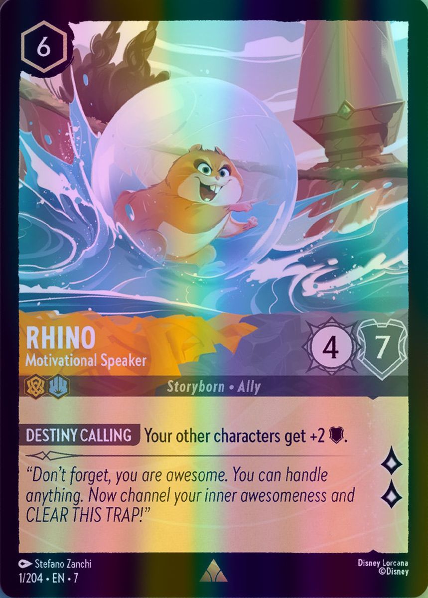 Rhino - Motivational Speaker (Archazia's Island - 001/204) Rare