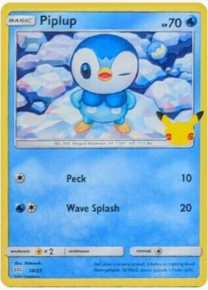 Piplup 20/25 (MCD21) McDonald's 25th Anniversary Promo - Near Mint Holofoil