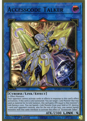 Accesscode Talker (MGED-EN037) Premium Gold Rare - Near Mint 1st Edition