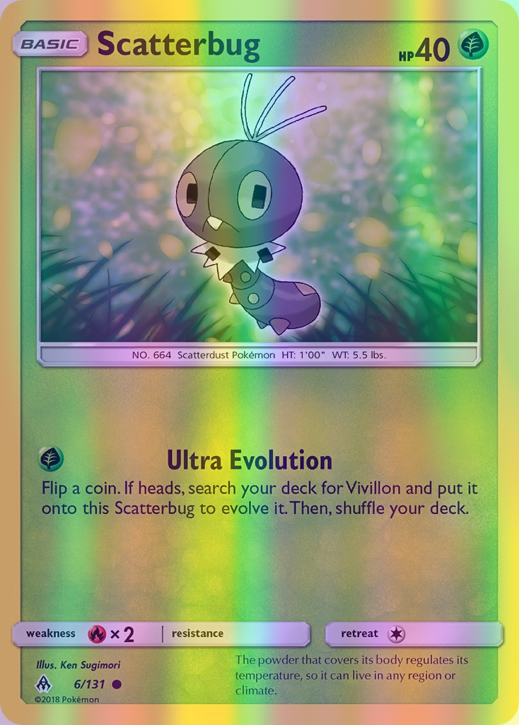 Scatterbug - 006/131 (FLI) Common - Near Mint Reverse Holofoil