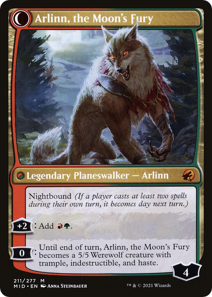 Arlinn, the Pack's Hope//Arlinn, the Moon's Fury (MID-M-LIST)