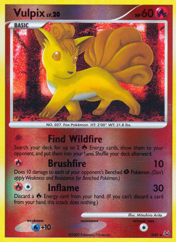 Vulpix (Shiny) - SH6 (PL) Shiny Holo Rare - Heavy Play Reverse Holofoil