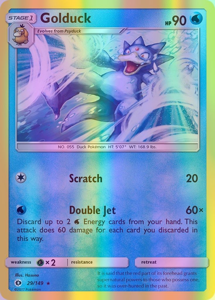 Golduck - 029/149 (SM01) Rare - Near Mint Reverse Holofoil
