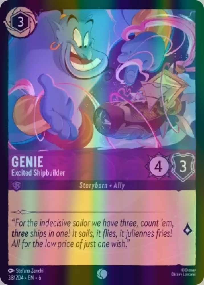 Genie - Excited Shipbuilder (Azurite Sea 038/204) Common - Near Mint Cold Foil