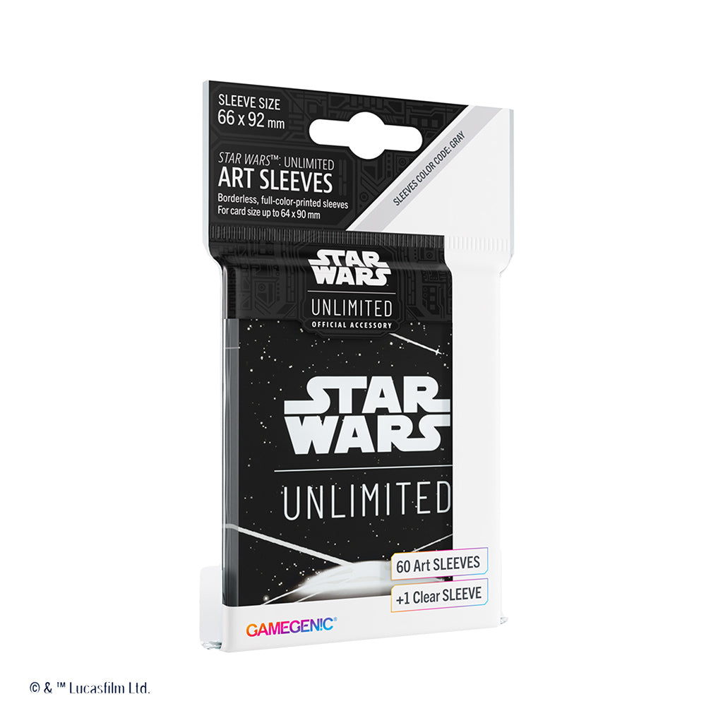 GameGenic: Art Sleeves - Star Wars: Unlimited - Card Back: White (Grey 60ct +1)