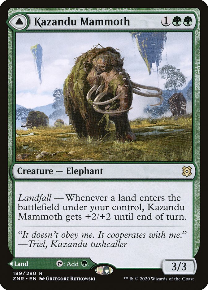 Kazandu Mammoth // Kazandu Valley (ZNR-R) Heavy Play