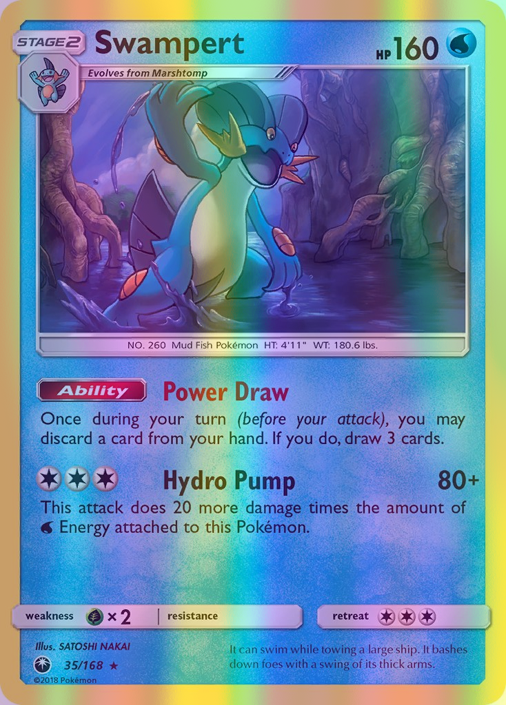 Swampert - 035/168 (CES) Rare - Near Mint Reverse Holofoil