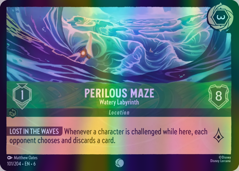 Perilous Maze - Watery Labyrinth (Azurite Sea 101/204) Common - Near Mint Cold Foil