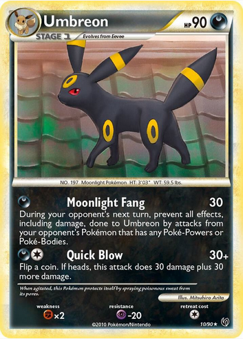 Umbreon (Cracked Ice Holo) - 10/90 (PR) Holo Rare - Light Play Holofoil