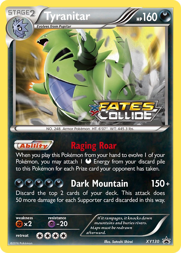 Tyranitar (Prerelease) - XY130 (XY:PR) Promo - Near Mint Holofoil