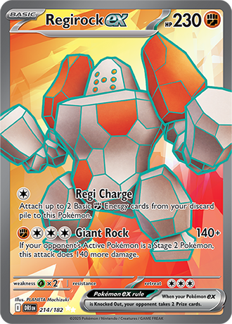 Regirock ex - 214/182 (DRI) Ultra Rare