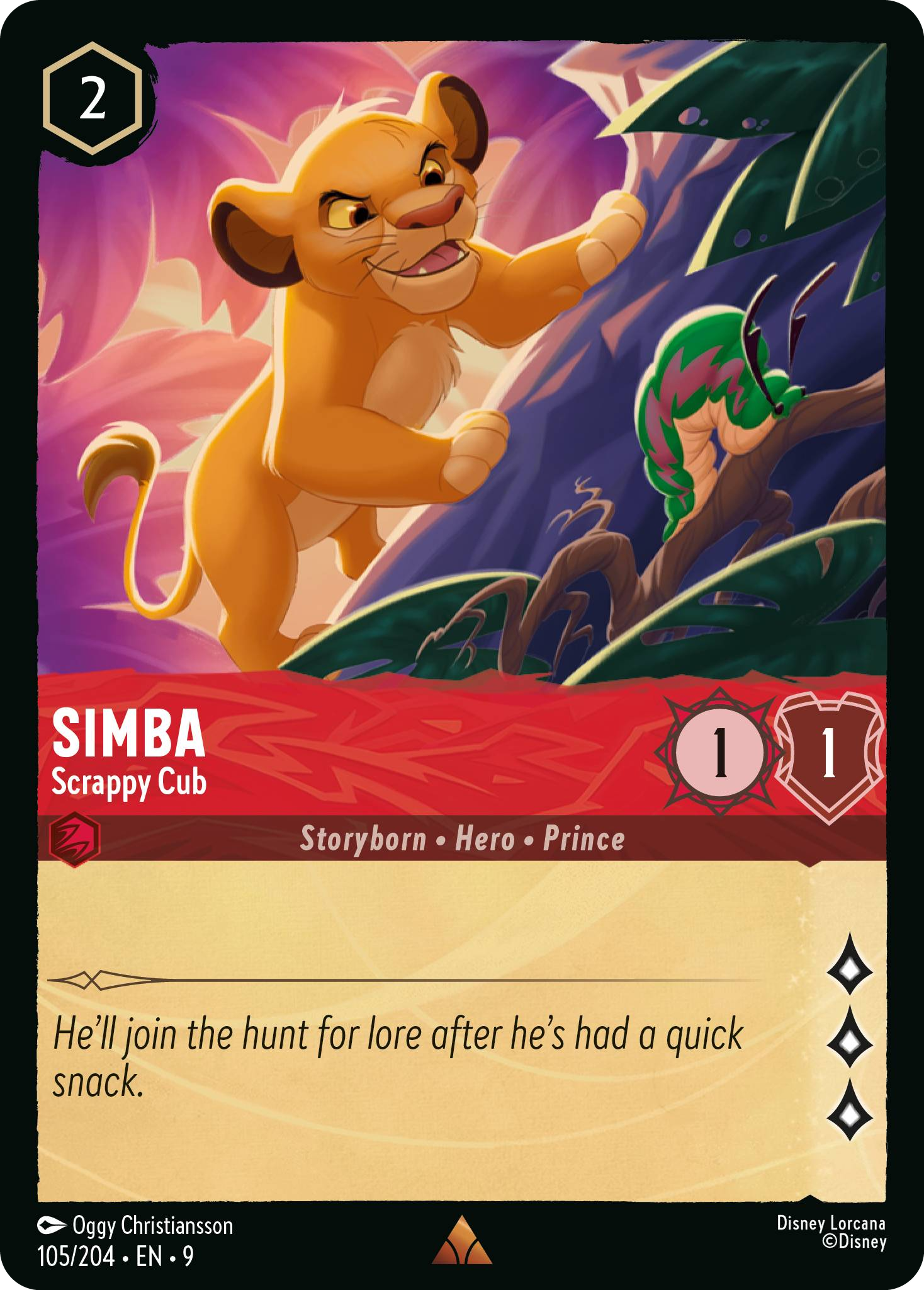 Simba - Scrappy Cub (Fabled - 105/204) Rare