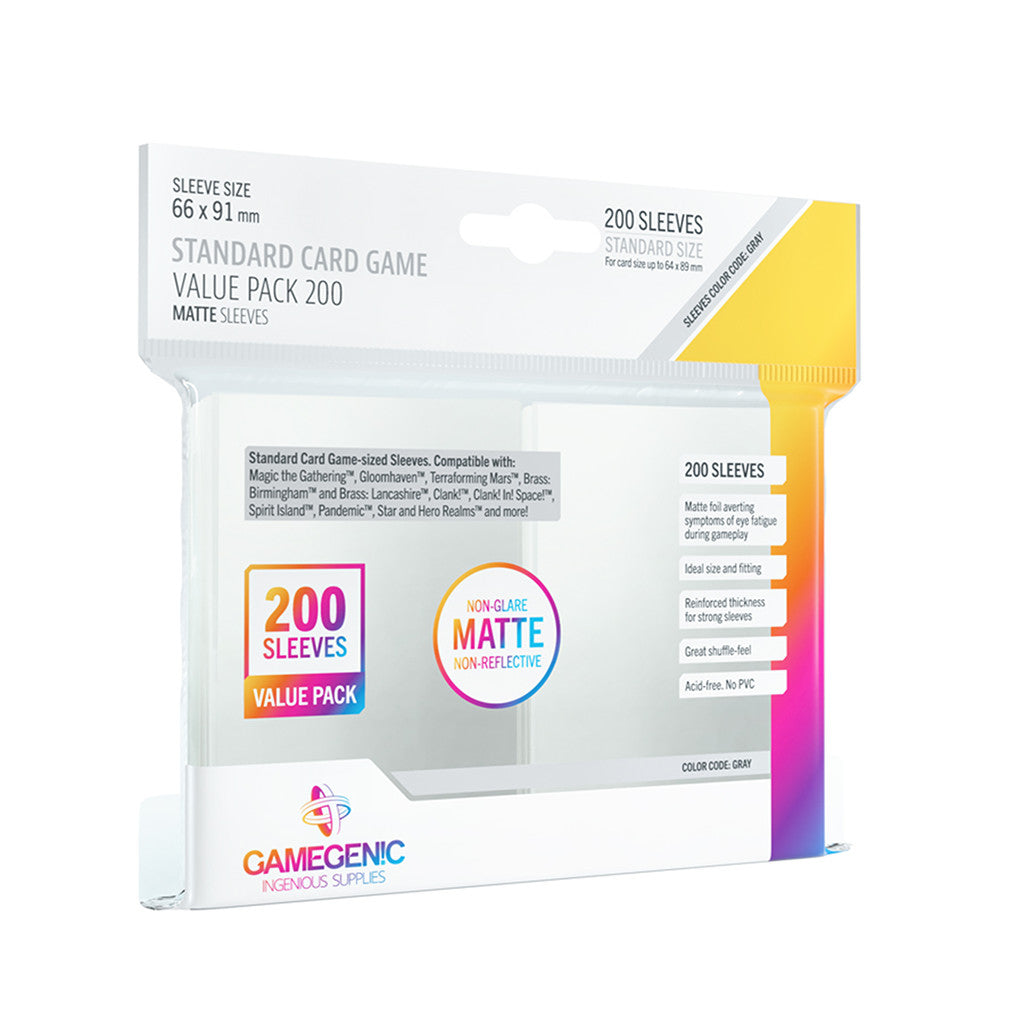 gamegenic matte standard card game sleeves GameGenic: Matte Board Game Sleeves