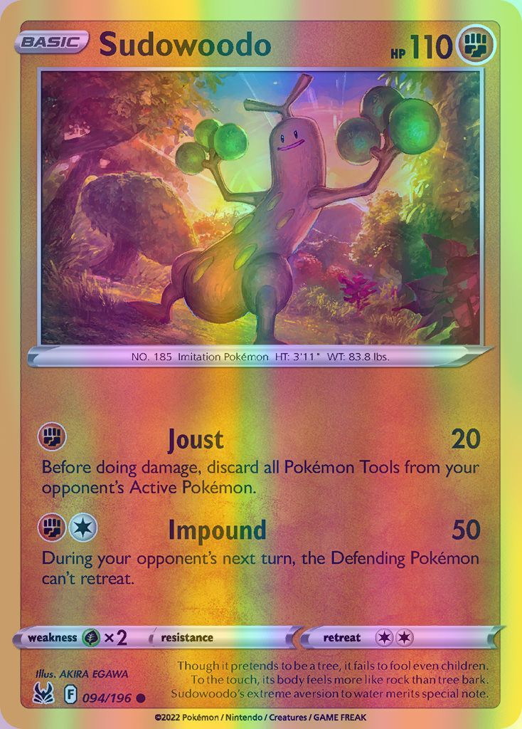 Sudowoodo - 094/196 (SWSH11) Common - Near Mint Reverse Holofoil