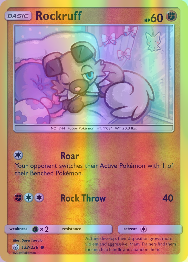 Rockruff - 123/236 (CEC) Common - Near Mint Reverse Holofoil