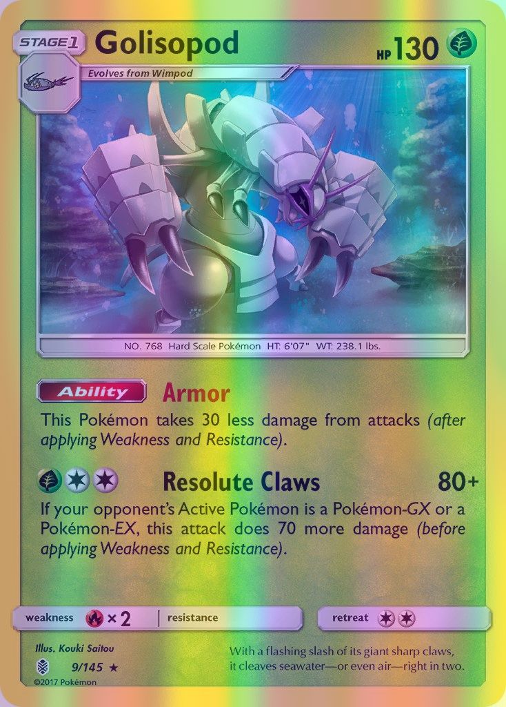 Golisopod - 009/145 (SM:GRI) Holo Rare - Near Mint Reverse Holofoil