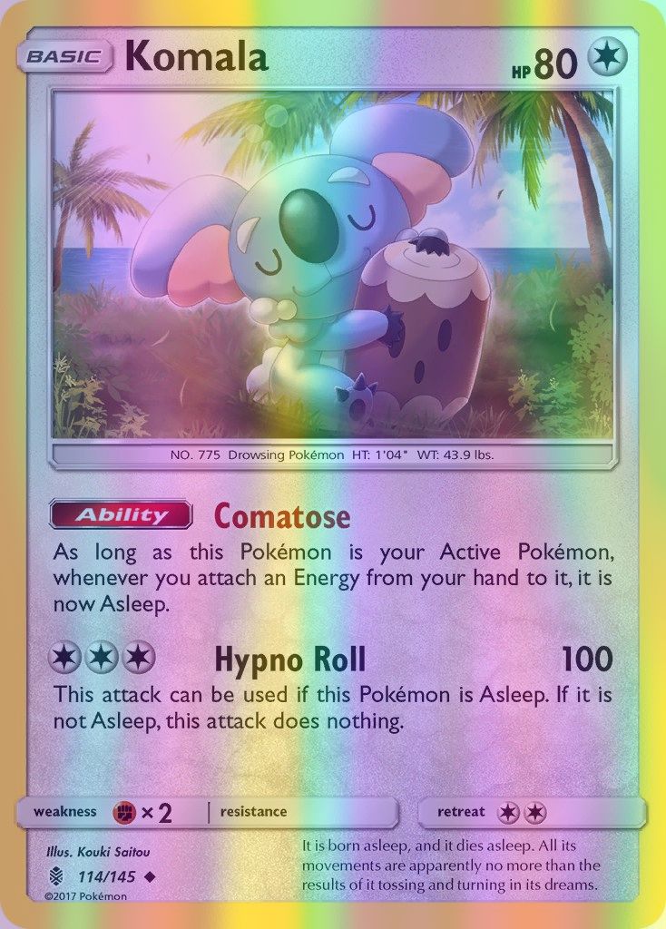 Komala - 114/145 (SM:GRI) Uncommon - Near Mint Reverse Holofoil