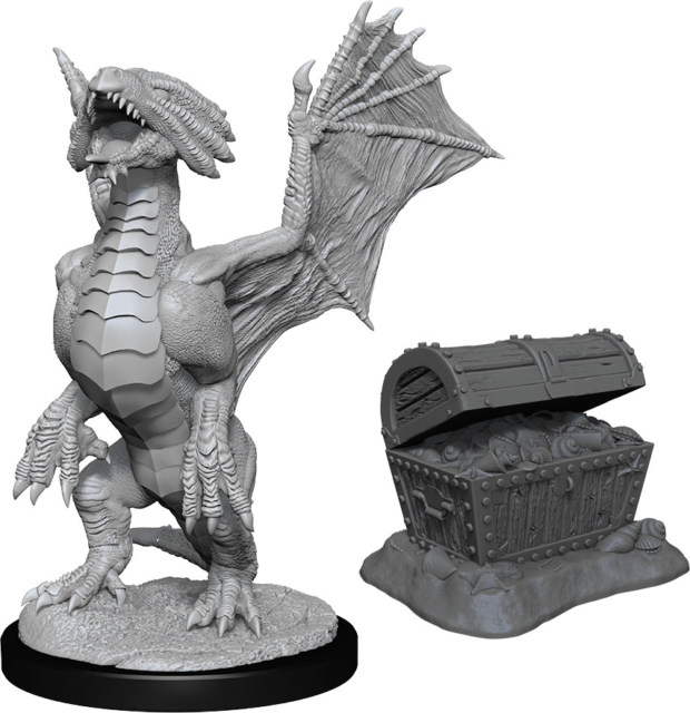 D&D: Nolzur's Marvelous Miniatures - Bronze Dragon Wyrmling & Treasure (90152)