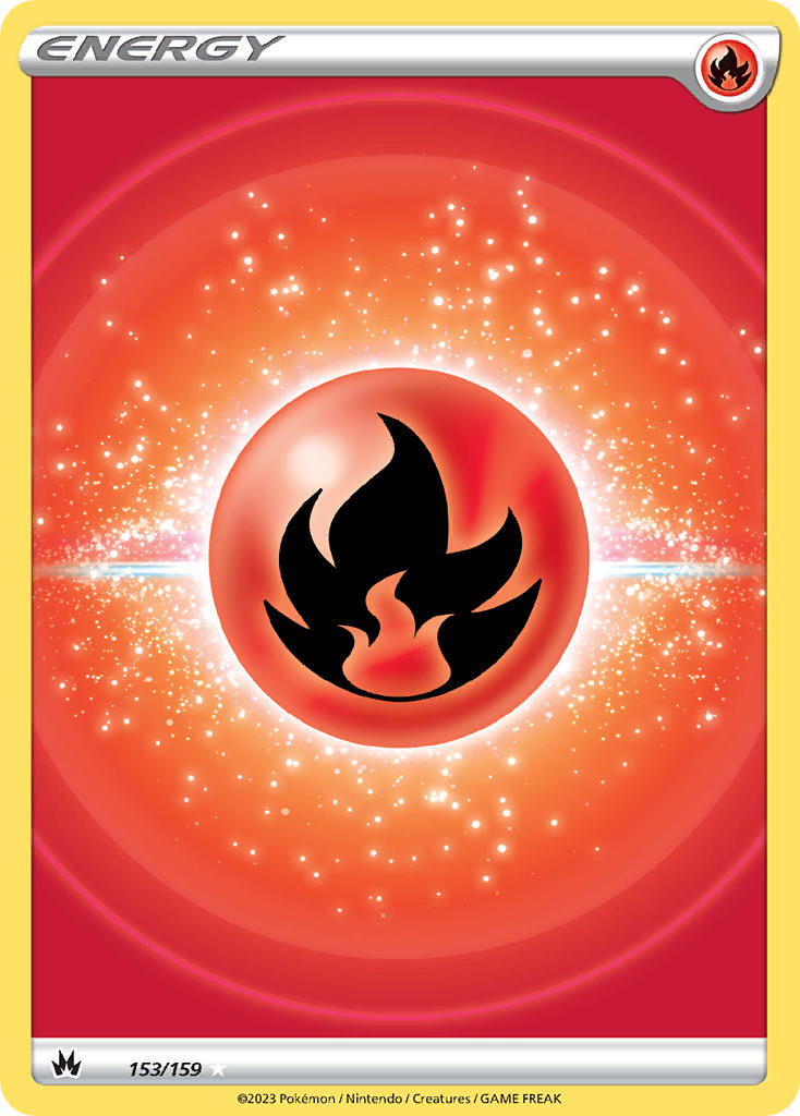 Fire Energy (Texture Full Art) - 153/159 (CRZ) Ultra Rare - Near Mint Holofoil