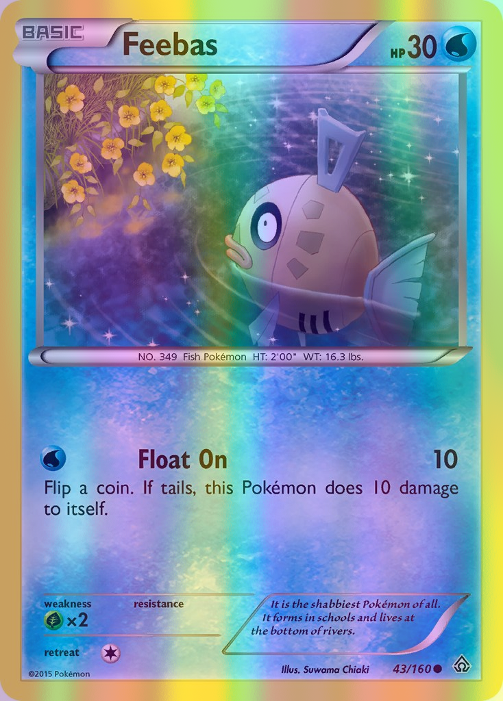 Feebas - 043/160 (PRC) Common - Near Mint Reverse Holofoil