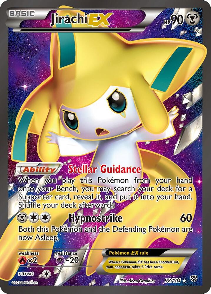 Jirachi EX (Full Art) - 098/101 (PLB) Ultra Rare - Light Play