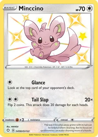Minccino - SV093/SV122 (SHF:SV) Shiny Holo Rare - Near Mint Holofoil
