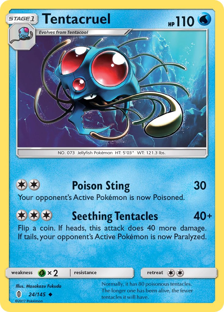 Tentacruel - 024/145 (SM:GRI) Uncommon - Near Mint