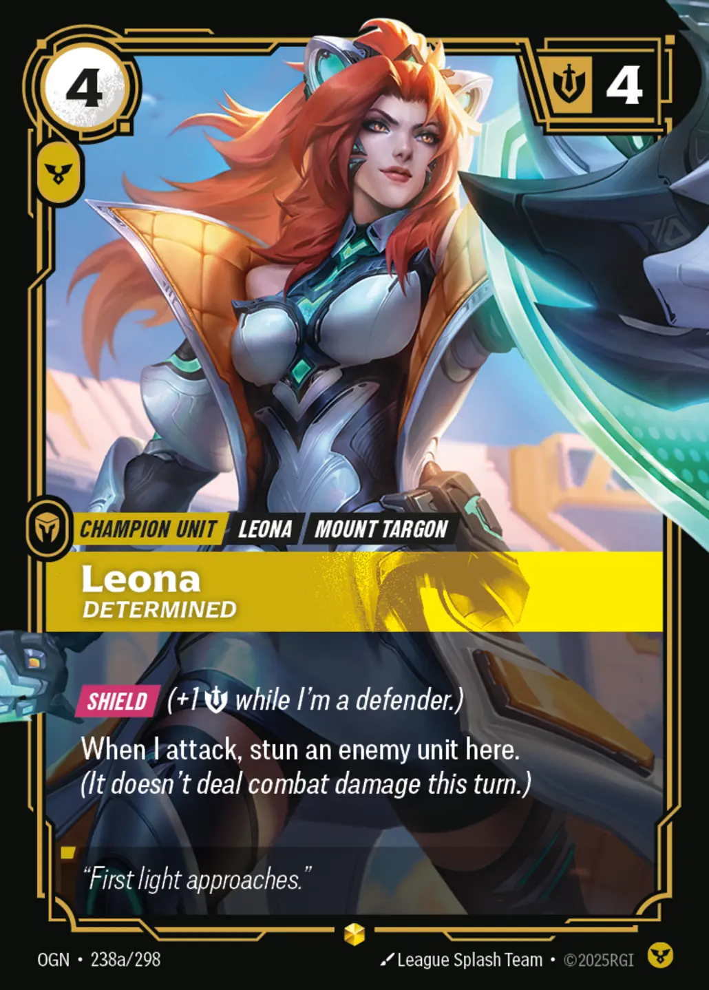 Leona - Determined (Alternate Art) - 238a/298 (OGN) Showcase