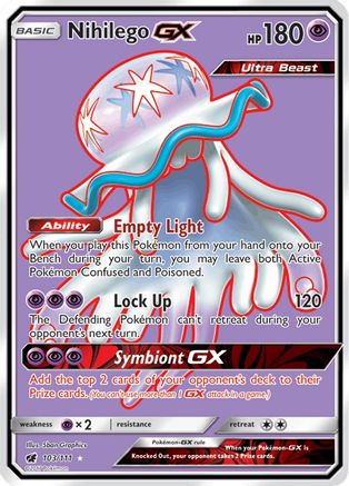Nihilego GX (Full Art) - 103/111 (CIN) Ultra Rare - Near Mint Holofoil