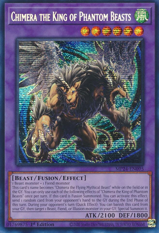 Chimera the King of Phantom Beasts (MP24-EN095) Prismatic Secret Rare - Near Mint 1st Edition