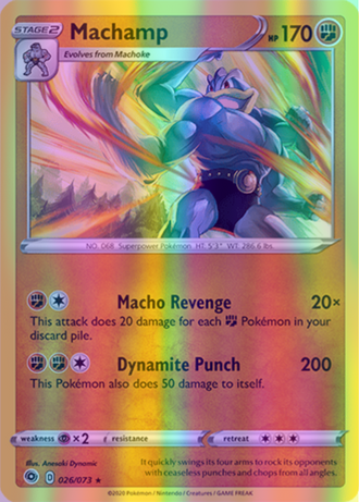Machamp - 26/73 (CHP) Holo Rare - Near Mint Reverse Holofoil