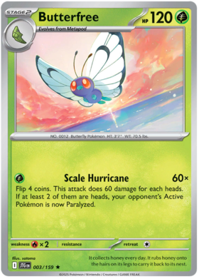 Butterfree - 003/159 (JTG) Holo Rare